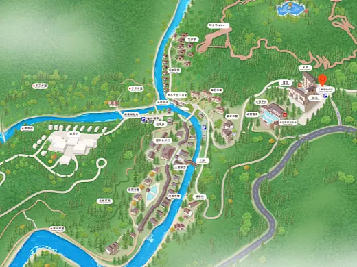 四子王结合景区手绘地图智慧导览和720全景技术，可以让景区更加“动”起来，为游客提供更加身临其境的导览体验。